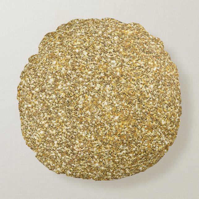 Silver Stone Gary Guld Marble Lila Glitter Rund Kudde (Framsidan)