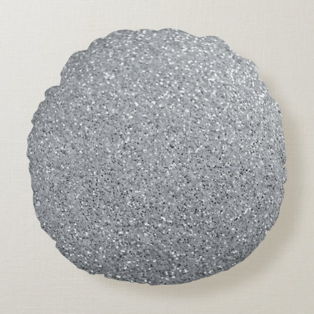 Silver Stone Gary Guld Marble Lila Glitter Rund Kudde (Framsidan)