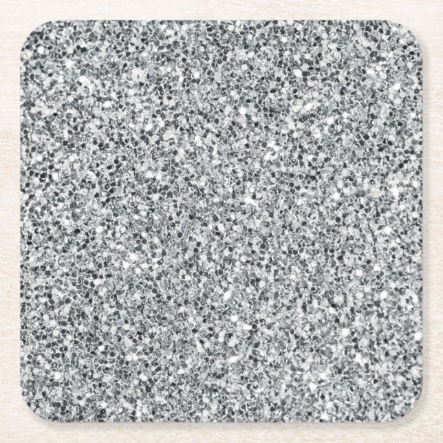 Silver Stone Gary Guld Marble Lila Glitter Underlägg Papper Kvadrat (Framsidan)