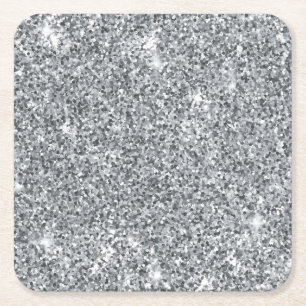 Silver Stone Gary Guld Marble Lila Glitter Underlägg Papper Kvadrat