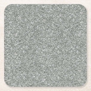 Silver Stone Gary Guld Marble Lila Glitter Underlägg Papper Kvadrat