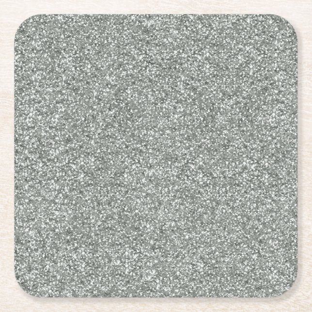 Silver Stone Gary Guld Marble Lila Glitter Underlägg Papper Kvadrat (Framsidan)