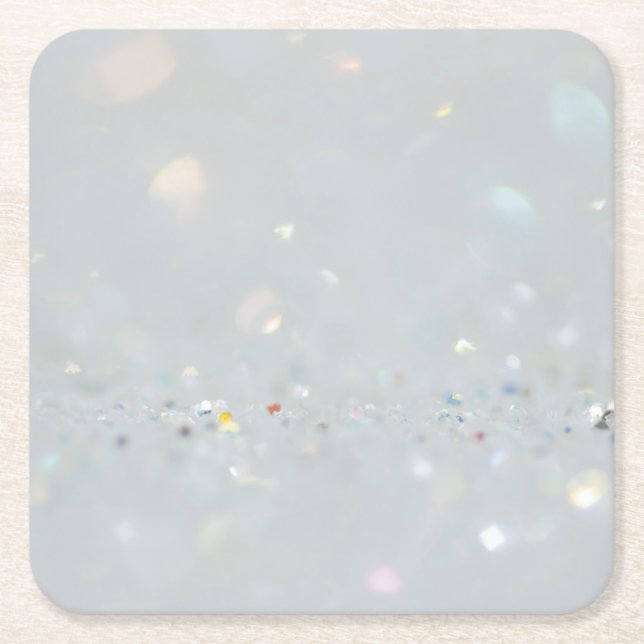 Silver Stone Gary Guld Marble Lila Glitter Underlägg Papper Kvadrat (Framsidan)