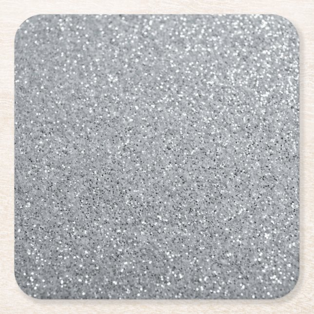 Silver Stone Gary Guld Marble Lila Glitter Underlägg Papper Kvadrat (Framsidan)