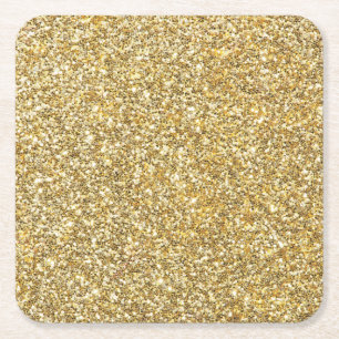 Silver Stone Gary Guld Marble Lila Glitter Underlägg Papper Kvadrat