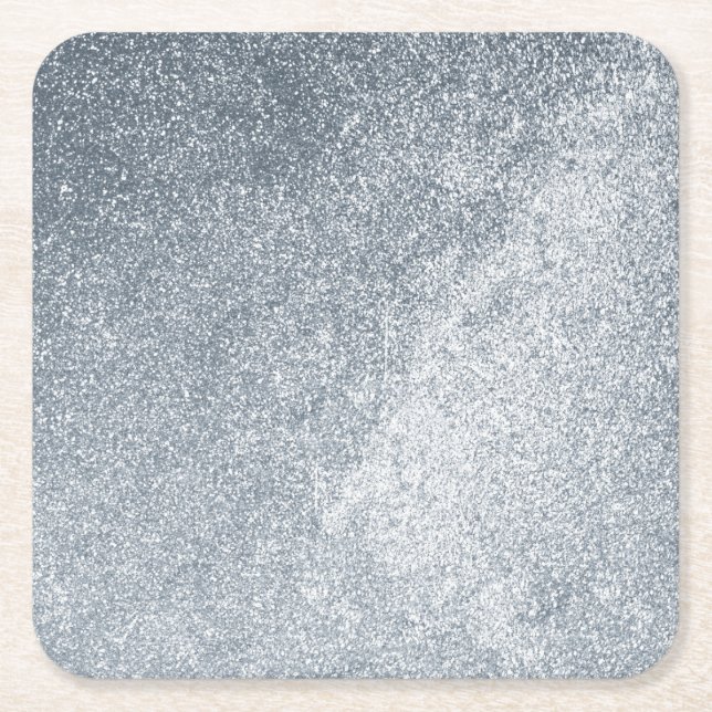 Silver Stone Gary Guld Marble Lila Glitter Underlägg Papper Kvadrat (Framsidan)