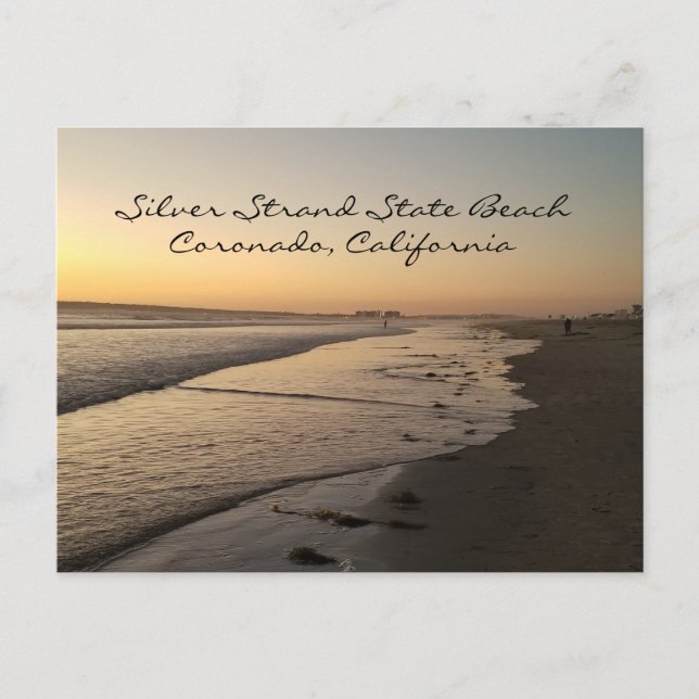 Silver Strand State Beach, Coronado CA Postcard Vykort (Framsida)