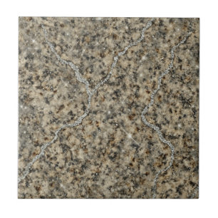 Silver Streams - Luxe Granite Ceramic Tile Kakelplatta