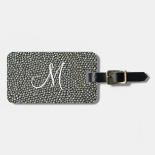 Silver strilar monogramen bagagebricka