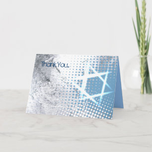 SILVER STRUKTUR STAR Tack Greeting Card Kort