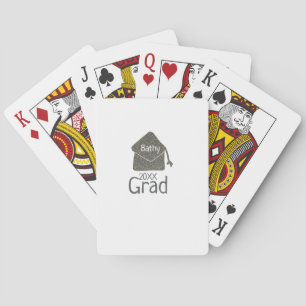 Silver studentmössa glitter lägga till namn grad å casinokort