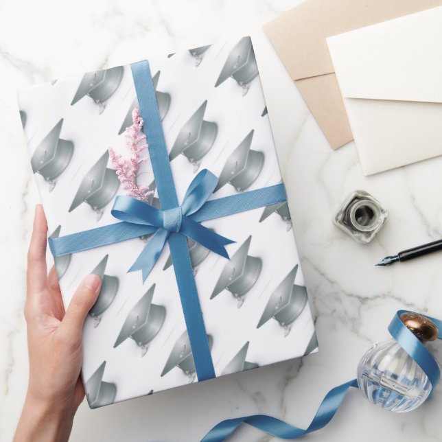 Silver Studentmössa Presentpapper (Gifting)