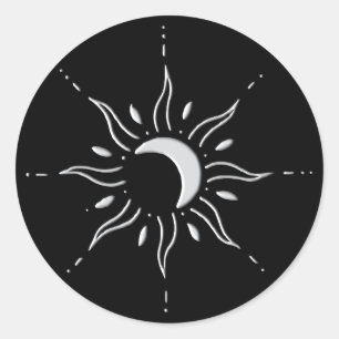 Silver Sun  Runt Klistermärke