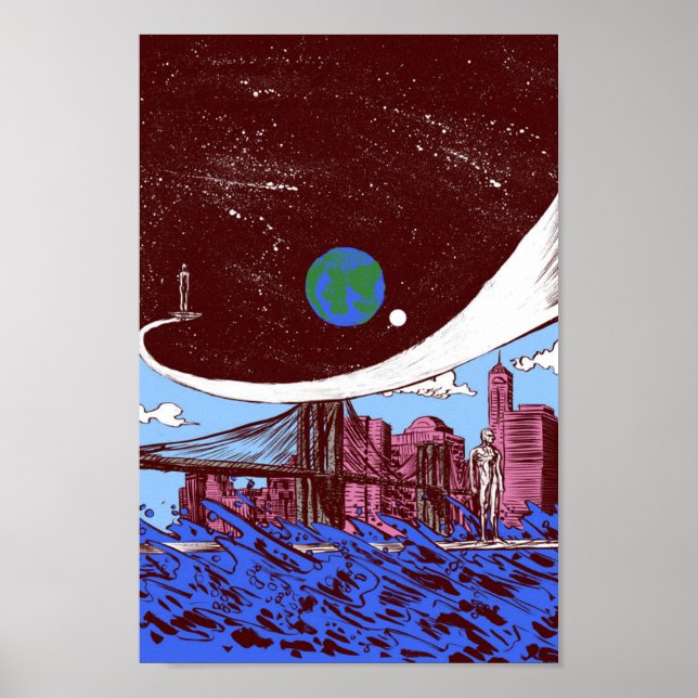 Silver Surfer hittar jorden Poster (Framsidan)