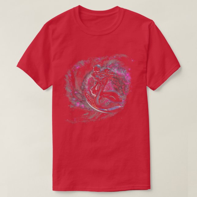 Silver Surfer i rymden T Shirt (Design framsida)
