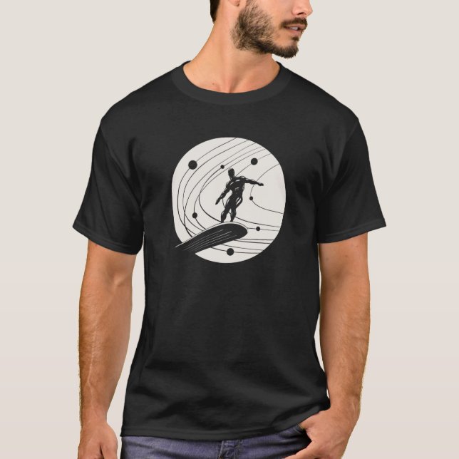 Silver Surfer minimalistisk vit T Shirt (Framsida)