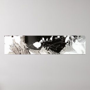 Silver Svart Dropp Poster