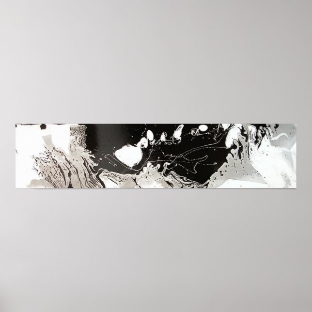 Silver Svart Dropp Poster (Framsidan)