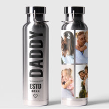 Silver Svart Foto Pappa Collage Wrap