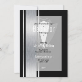 Silver, svart och vit rand sparar datumet spara datumet