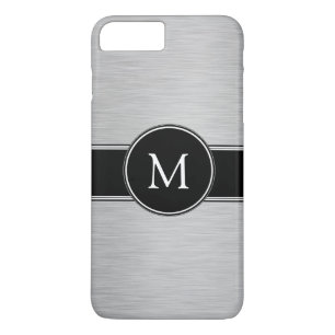Silver svart, vit med din Monogram