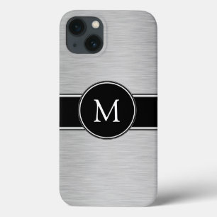 Silver, svart, vit med ditt Monogram