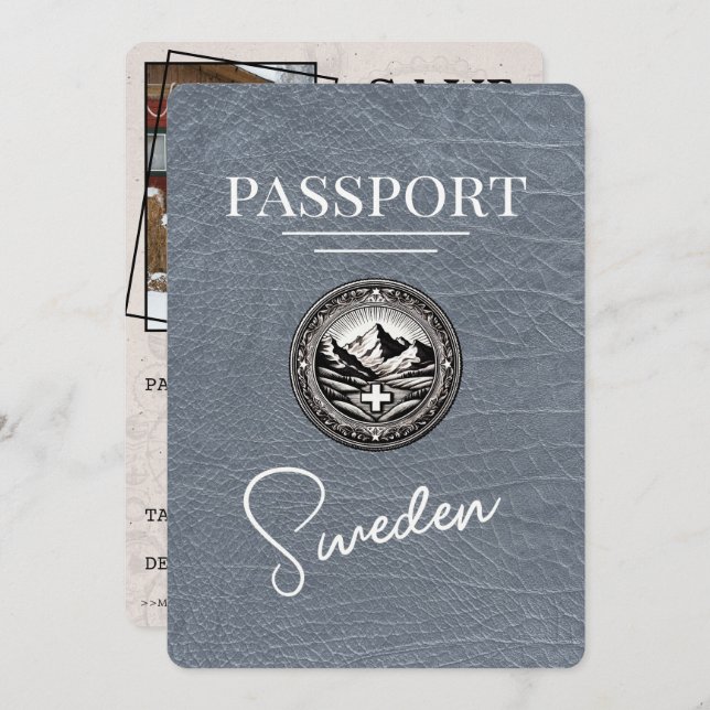 Silver Sverige Passport Spara datum Spara Datumet (Fram/baksida)