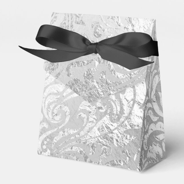 Silver Swirl Gift Box Presentaskar (Framsidan Sidan)