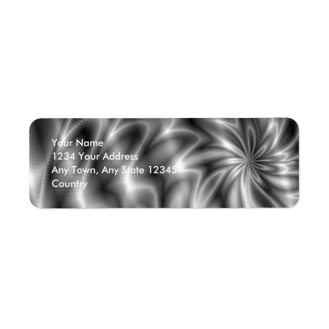 Silver Swirl Returadress Etikett (Framsidan)