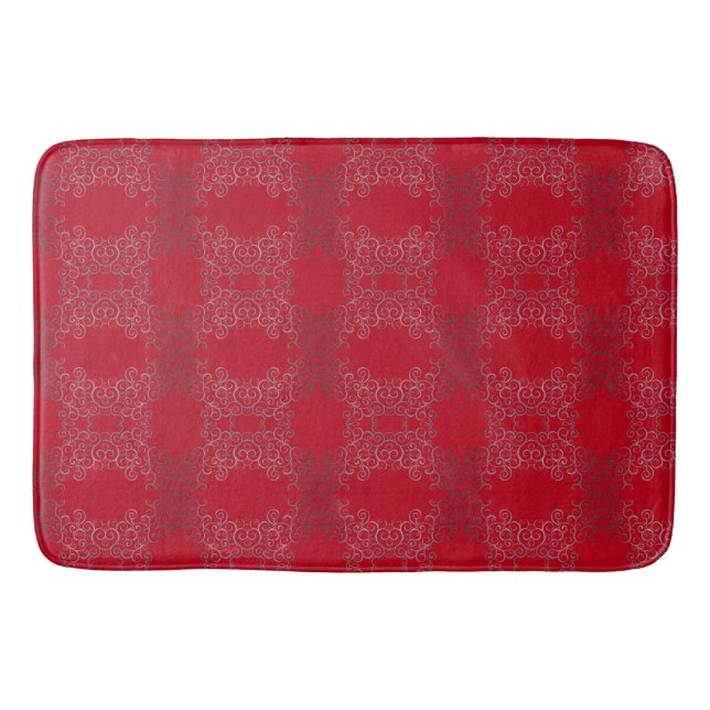Silver Swirls Arabesque Bath Mat Badrumsmatta (Framsidan)