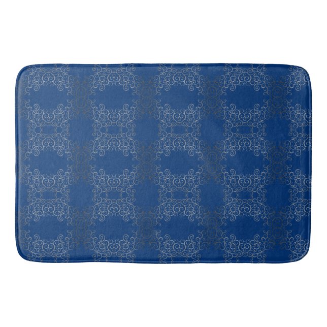 Silver Swirls Arabesque Bath Mat Badrumsmatta (Framsidan)