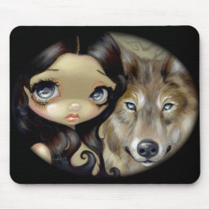"Silver synad varg" Mousepad Musmatta