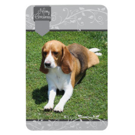 Silver Tab & Flourish God jul Magnet