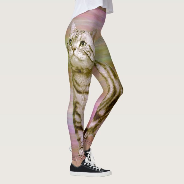 Silver Tabby Katt Leggings (Höger)