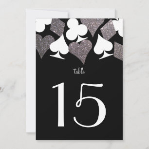 Silver TableNumber för Destiny Vegas Wedding Recep Inbjudningar