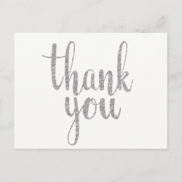 Silver tack för vykort, glitter vykort