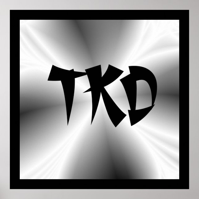 Silver Taekwondo TKD Poster (Framsidan)