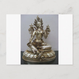 SILVER TARA BUDDHIST GODDESS VYKORT