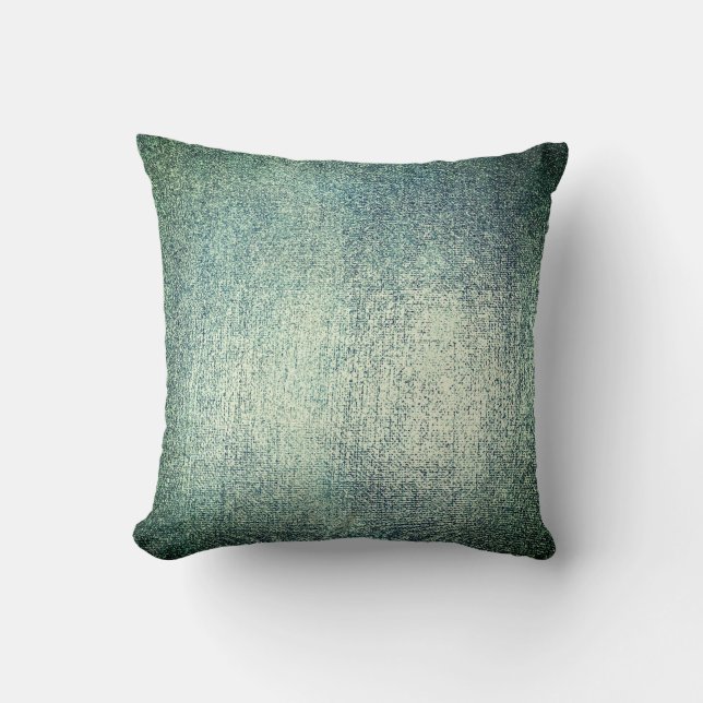 Silver Teal Greenly Grått Cali Metallic  Kudde (Framsida)