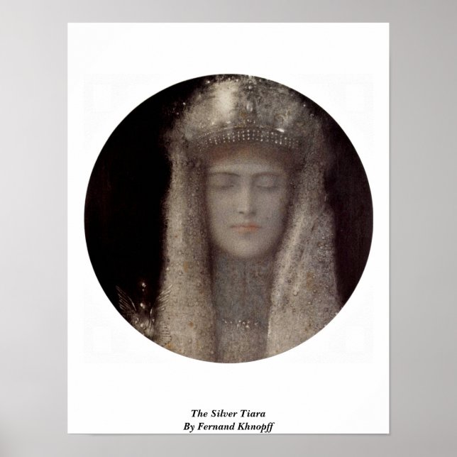 Silver Tiara av Fernand Khnopff Poster (Framsidan)