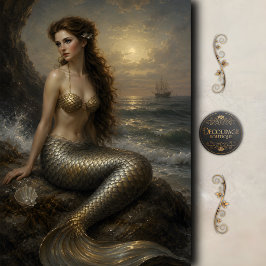 Silver Tide Siren Dekoupage