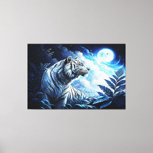 SILVER TIGER CANVASTRYCK