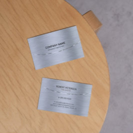 Silver tones Metallic Struktur Image Visitkort