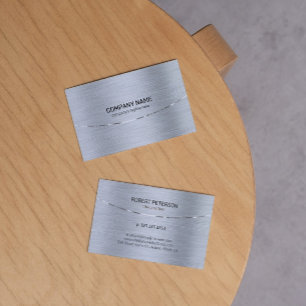 Silver tones Metallic Struktur Image Visitkort