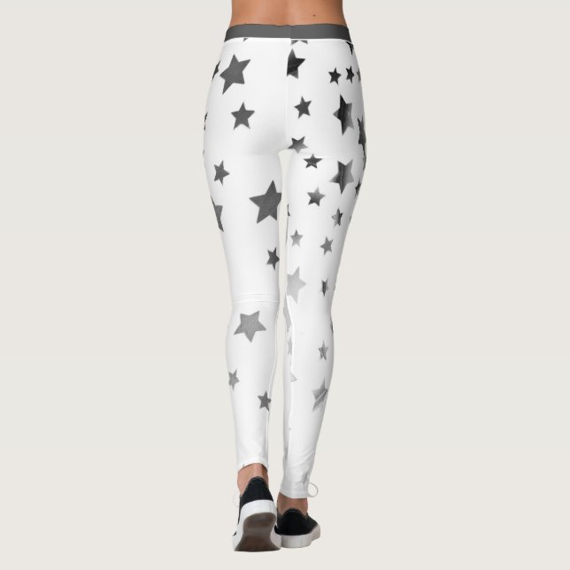 Silver Tones Stars Leggings (Baksida)