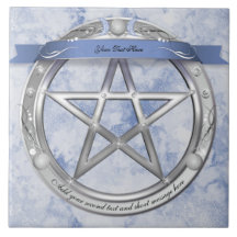 Silver Triple Måne Diamond Star Altar Tile