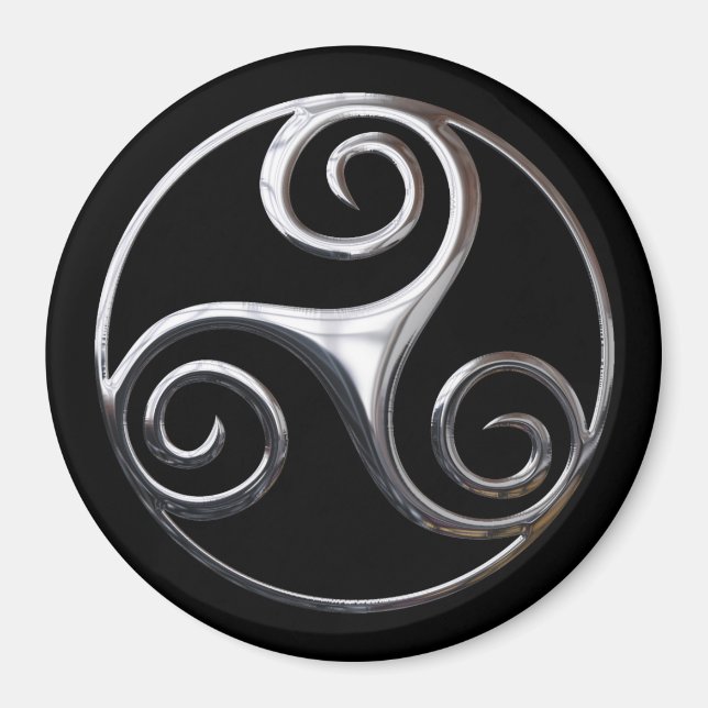 Silver Triskelion Magnet (Framsidan)