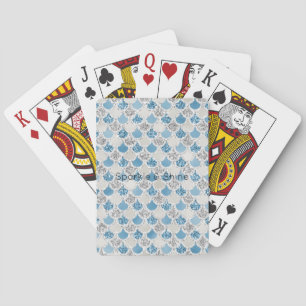 Silver Turkvoise Pearl Glitter Sjöjungfru Casinokort
