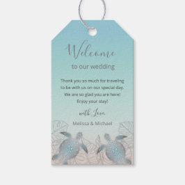 Silver Turtles Beach Wedding Välkommen Bag Presentetikett