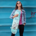 Silver Turtles Blue Marble Monogram Ditt namn Mini Skateboard Bräda 18,5 Cm<br><div class="desc">Den här skateboard för hennes silver-sköldpaddor på en turkotisk blå marmorbakgrund. Anpassa den med ditt namn och monogram.</div>